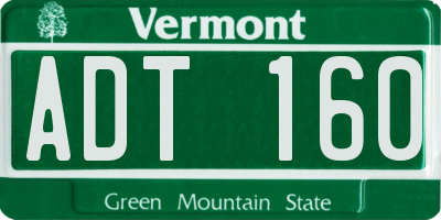 VT license plate ADT160