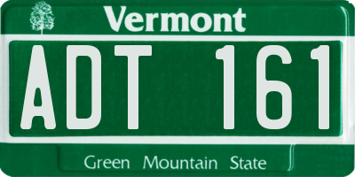 VT license plate ADT161