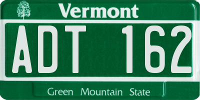 VT license plate ADT162