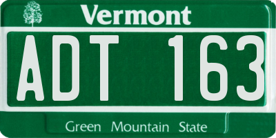 VT license plate ADT163