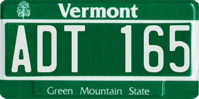 VT license plate ADT165