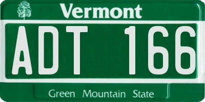 VT license plate ADT166