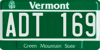 VT license plate ADT169