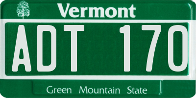 VT license plate ADT170