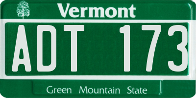 VT license plate ADT173