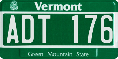VT license plate ADT176