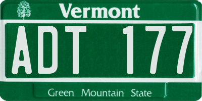 VT license plate ADT177