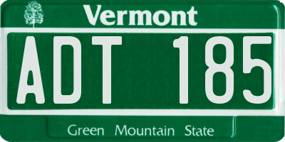 VT license plate ADT185