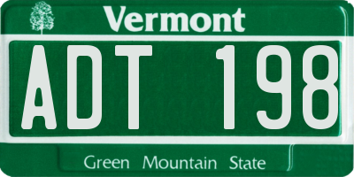 VT license plate ADT198