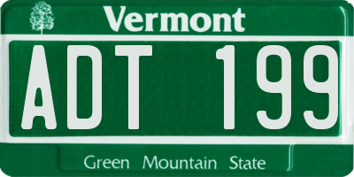 VT license plate ADT199