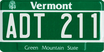 VT license plate ADT211