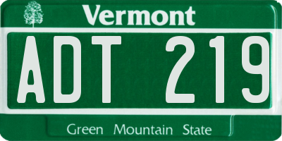 VT license plate ADT219
