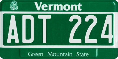 VT license plate ADT224