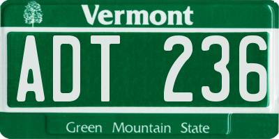 VT license plate ADT236