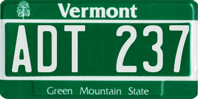 VT license plate ADT237