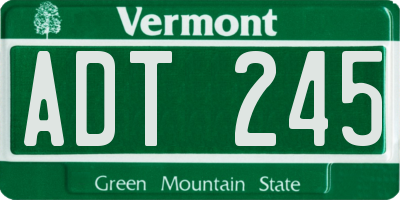 VT license plate ADT245