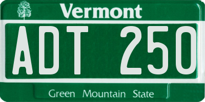 VT license plate ADT250
