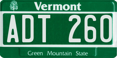 VT license plate ADT260