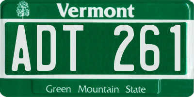 VT license plate ADT261