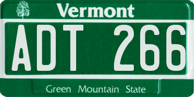 VT license plate ADT266