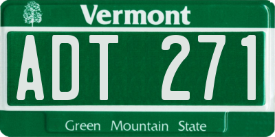 VT license plate ADT271