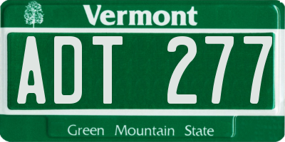 VT license plate ADT277