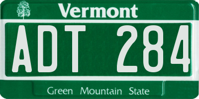 VT license plate ADT284