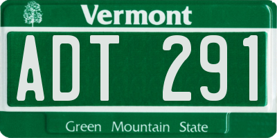 VT license plate ADT291