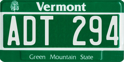 VT license plate ADT294
