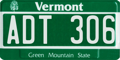VT license plate ADT306