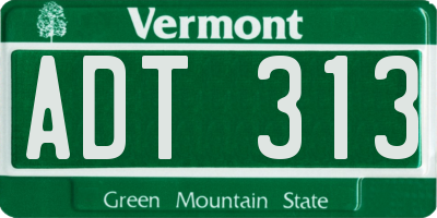 VT license plate ADT313