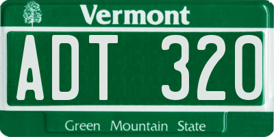 VT license plate ADT320