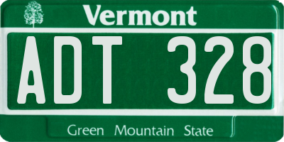 VT license plate ADT328