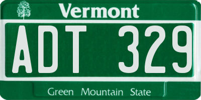 VT license plate ADT329