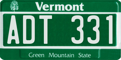 VT license plate ADT331