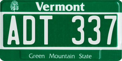 VT license plate ADT337