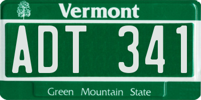 VT license plate ADT341