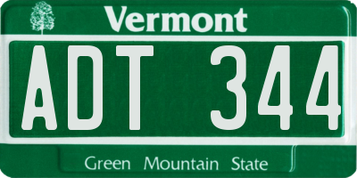 VT license plate ADT344