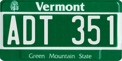 VT license plate ADT351