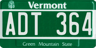 VT license plate ADT364
