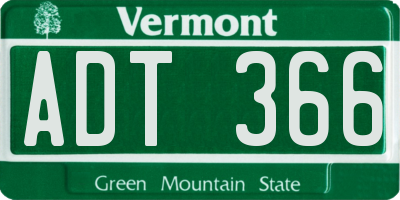 VT license plate ADT366