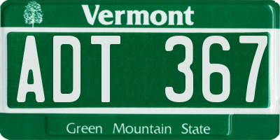 VT license plate ADT367