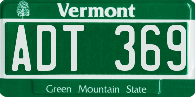 VT license plate ADT369
