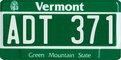 VT license plate ADT371
