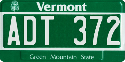 VT license plate ADT372