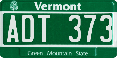 VT license plate ADT373
