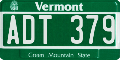 VT license plate ADT379