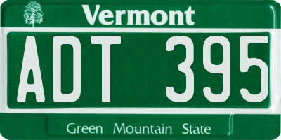 VT license plate ADT395