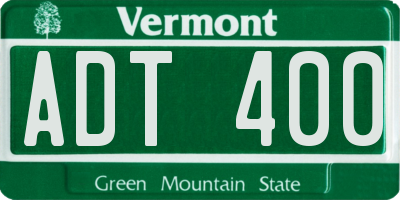 VT license plate ADT400