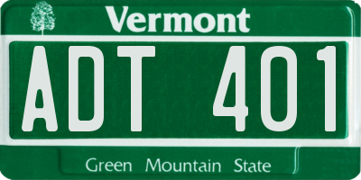 VT license plate ADT401